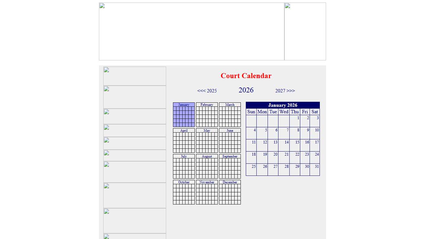Tuscarawas County Court - Southern District - Court Calendar